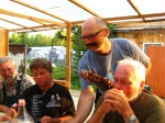Schaschlik wird serviert