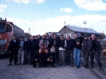 Am Ziel Gruppenbild mit der Polizei